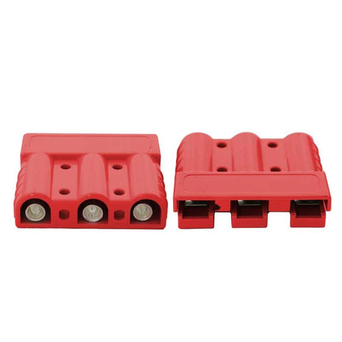 3 PIN 50A POWER CONNECTOR PAIR RED ANDERSON STYLE