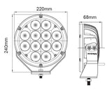 TITAN  9" DRIVING LIGHT 12 X 10W LED 120 Watt 5MM STAINLESS STEEL BRACKET