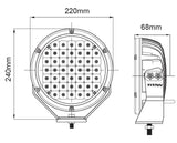TITAN 9" DRIVING LIGHT 45 X 5W LEDS 5MM STAINLESS STEEL BRACKET