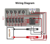 12/24V 6 WAY CONTROL PANEL 2 X DC,1X ENGEL O/P& VOLTMETER 2 X 50A ANDERSON TYPE SOCKETS