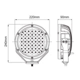TITAN 9" DRIVING LIGHT 45 X 5W LEDS 5MM STAINLESS STEEL BRACKET