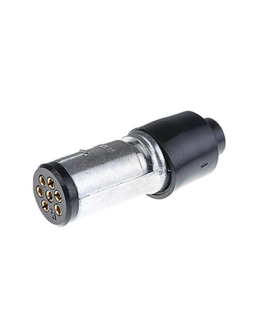 7 Pin Round Small Metal Trailer Plug