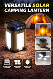 Solar Camping Light，USB/Solar Recharge Portable Lamp with 2000mAh Battery 6 Lighting Modes Outdoor Portable Hanging Tent Light