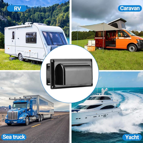 12V Caravans Motorhome Trailer Side Air Vent Fan RV- Ventilation Exhaust Fan 6W