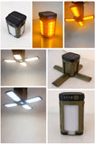 Solar Camping Light，USB/Solar Recharge Portable Lamp with 2000mAh Battery 6 Lighting Modes Outdoor Portable Hanging Tent Light