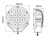 TITAN  9" DRIVING LIGHT 12 X 10W LED 120 Watt 5MM STAINLESS STEEL BRACKET