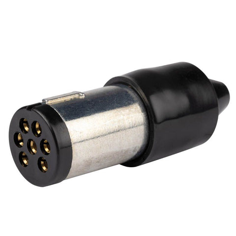 7 Pin Round Small Metal Trailer Plug