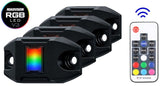 Roadvision LED Rock Light Kit V3 RGB 4 Way with RF Remote Control