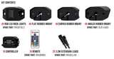 Roadvision LED Rock Light Kit V3 RGB 4 Way with RF Remote Control