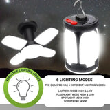 Multifunctional indoor and outdoor camping lights, using ABS, LED lights without flicker, waterproof, durable.
