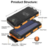Portable Solar Power Bank 10000mAh