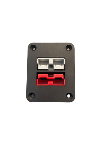 Flush mount 50A DUAL 1X GREY 1 X RED  POWER CONNECTOR PANEL