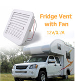 White Silent 12v Fridge Vent With Fan For Rv Trailer Caravan Side Air Outlet Ventilation Exhaust Fan Accessories Car Styling Camper